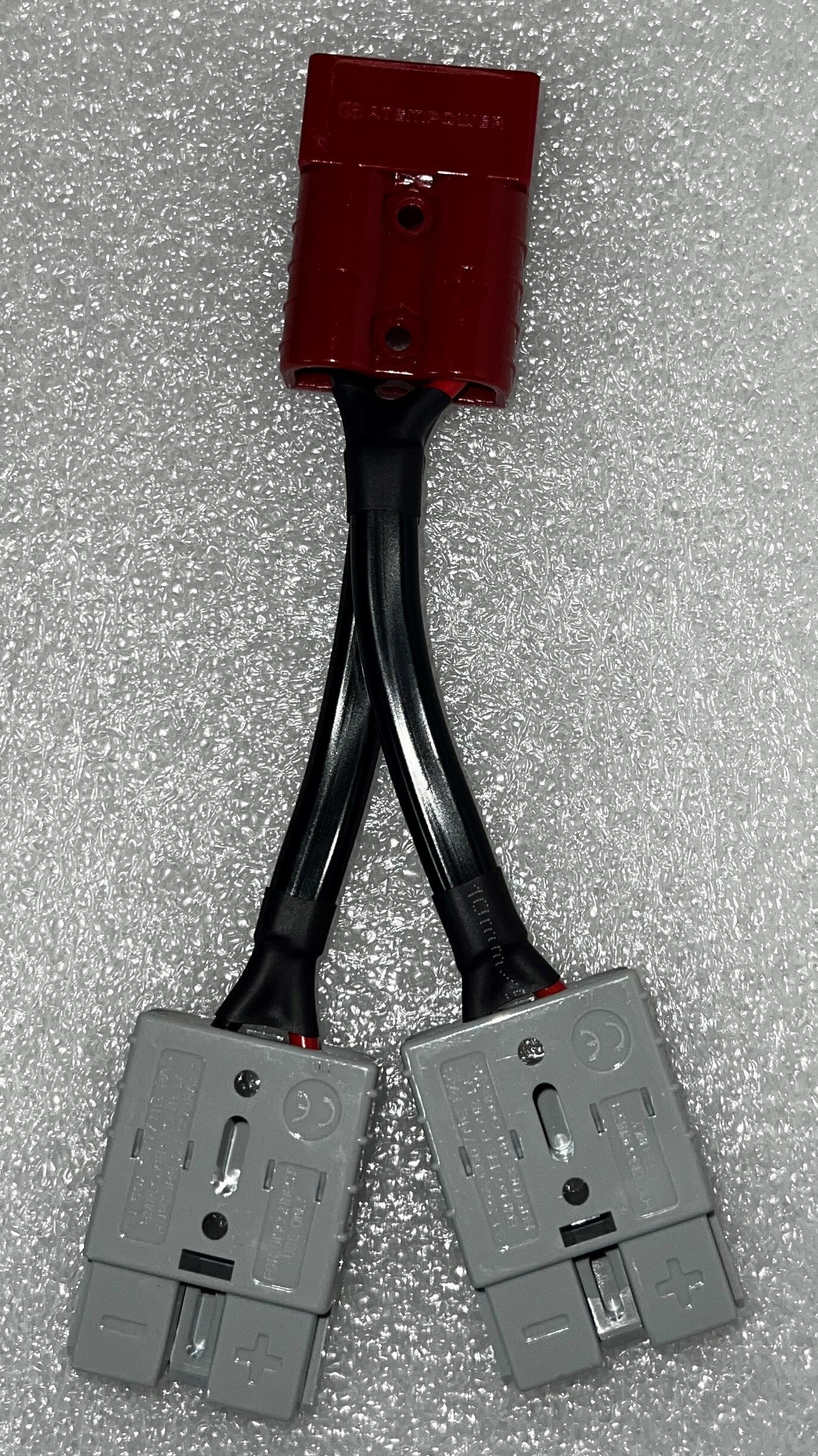 Anderson Style Plug Red-Grey-Grey Double Adaptor 12v 50amp 6mm