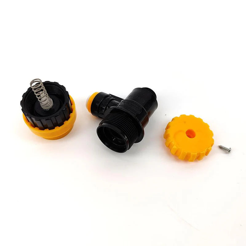 POK duotight 8mm x Flow Control Ball Lock Disconnect (Liquid Black + Yellow)