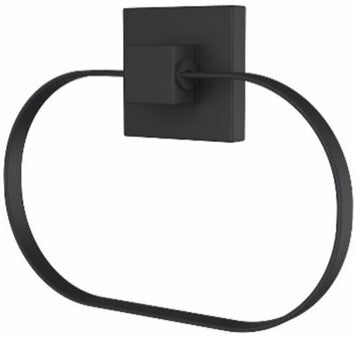 EvoVac Suction Matte Black Hand Towel Ring