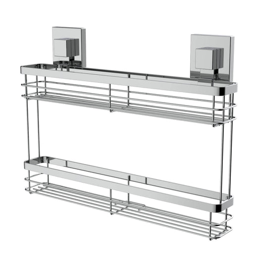 EvoVac Suction Chrome Kitchen Double Spice Rack