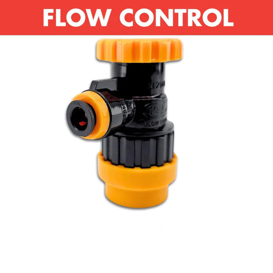 POK duotight 8mm x Flow Control Ball Lock Disconnect (Liquid Black + Yellow)
