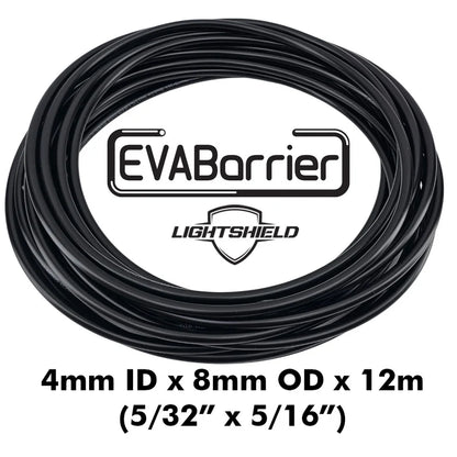 Black Lightshield EVABarrier 4mm ID x 8mm OD x 12m Roll - Double Wall EVA