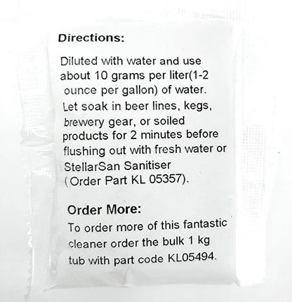 StellarClean - Powerful Brewery Wash PBW 50g in Sachet