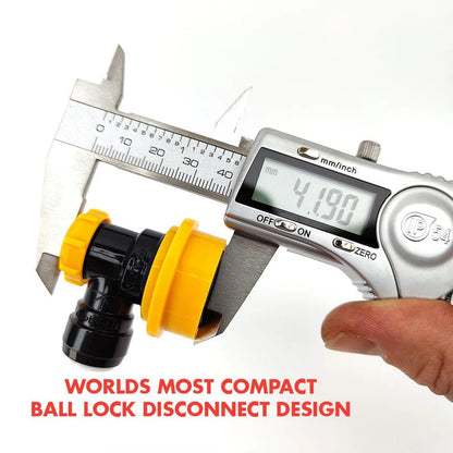 duotight 8mm (5/16) x Ball Lock Disconnect - (Black + Yellow Liquid)