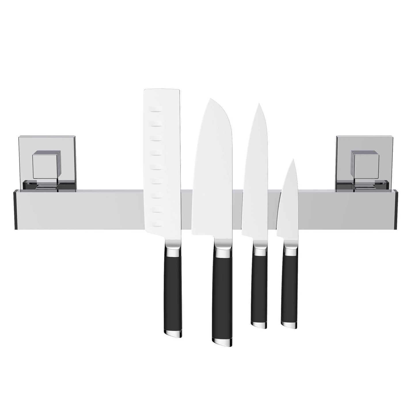 EvoVac Suction Chrome Kitchen Magnetic Knife Rail