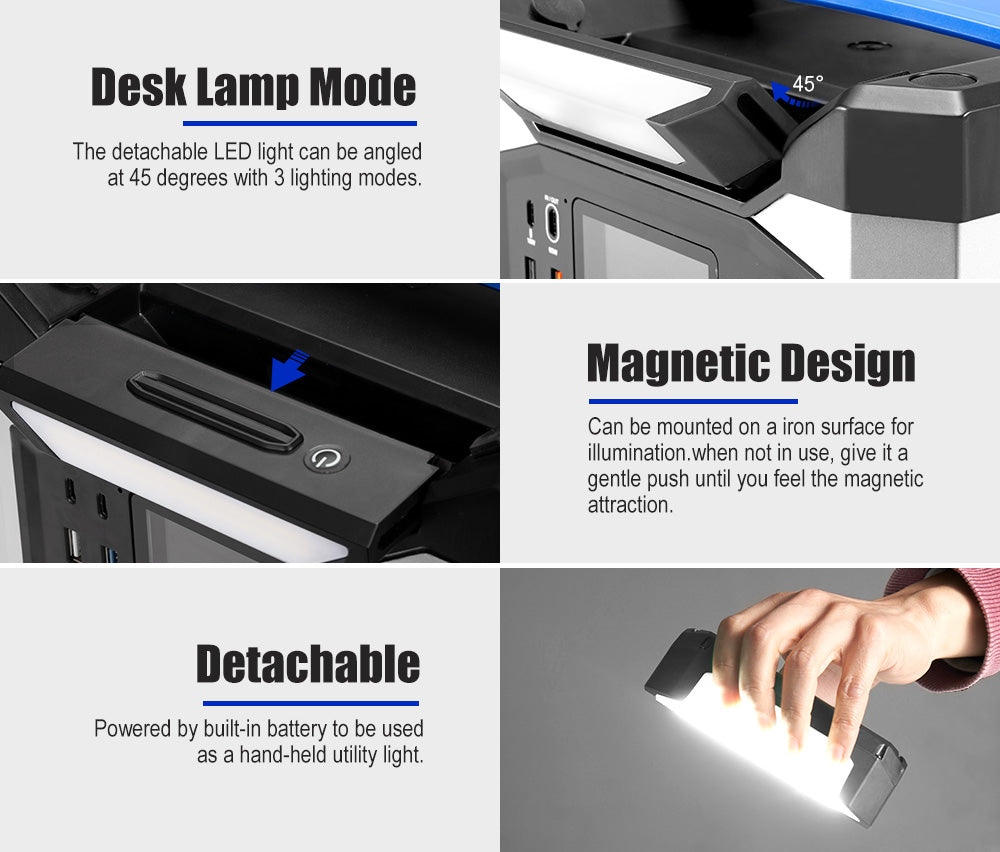 ATEM POWER 500W Portable Power Station Generator Solar Charging Battery Backup